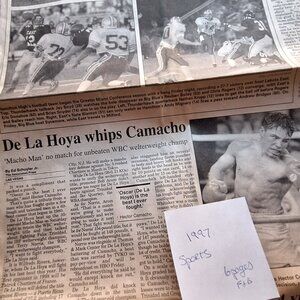 1997 Sports Page De La Hoya